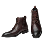 Men's Heritage Leather Boots Classic Lace Up Ankle Style