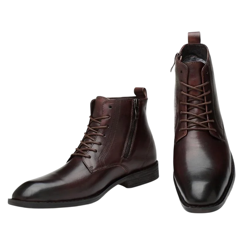 Men's Heritage Leather Boots Classic Lace Up Ankle Style
