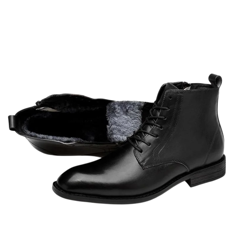 Men's Genuine Leather Lace Up Ankle Boots Vintage Inspired