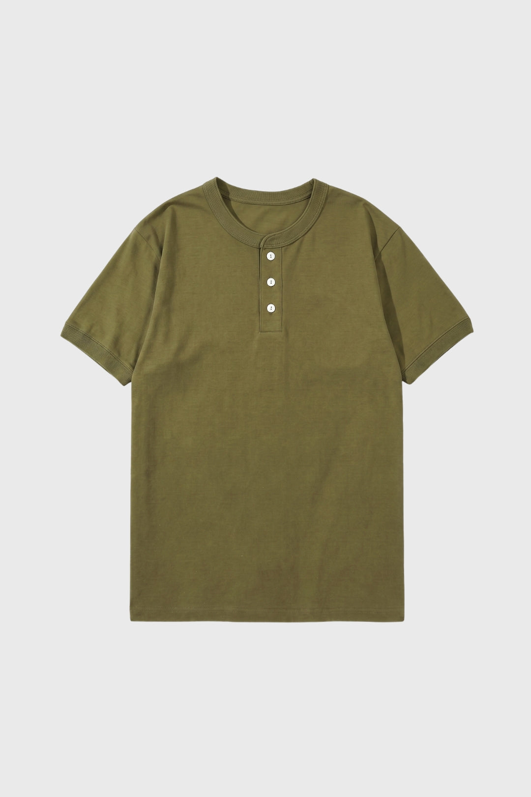 Men's Henley T Shirt Button Placket Everyday Top