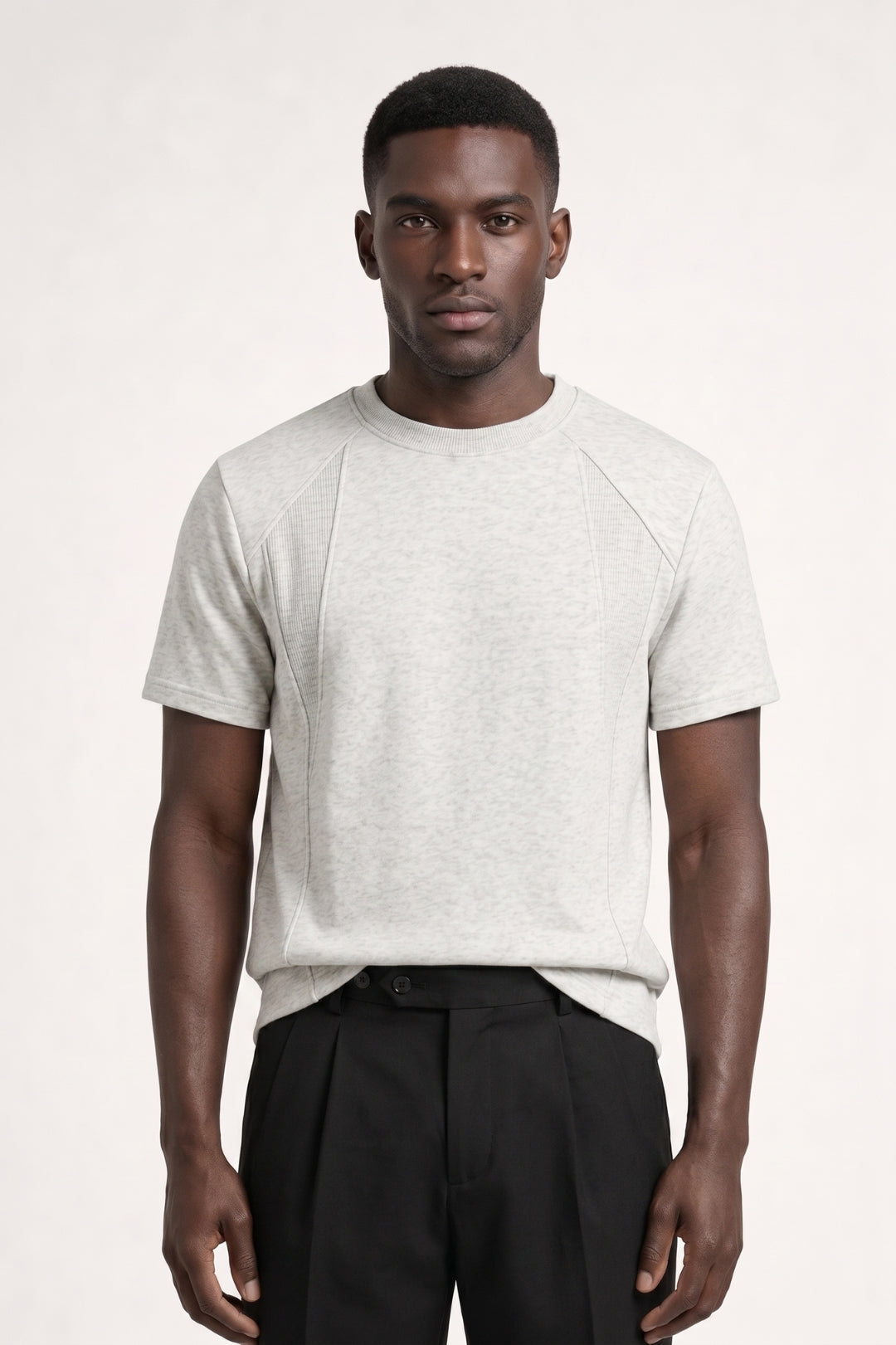 Men's Raglan T Shirt Crew Neck Panelled Casual Top