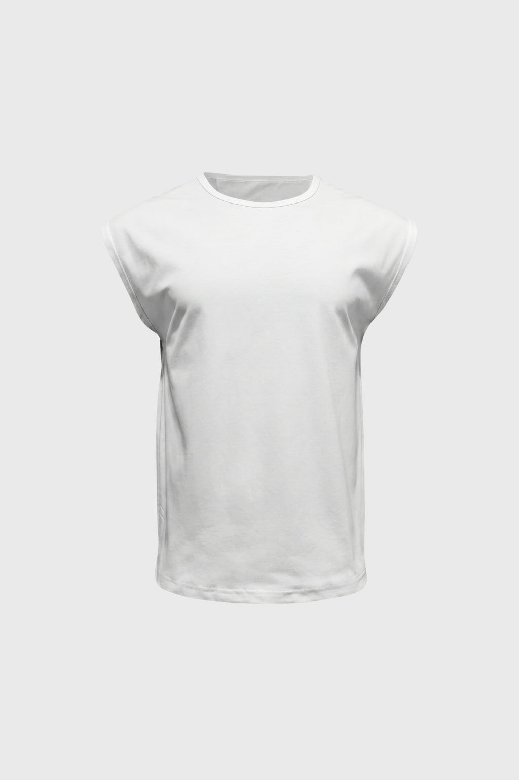 Men's Sleeveless T Shirt Boxy Crew Neck Casual Top