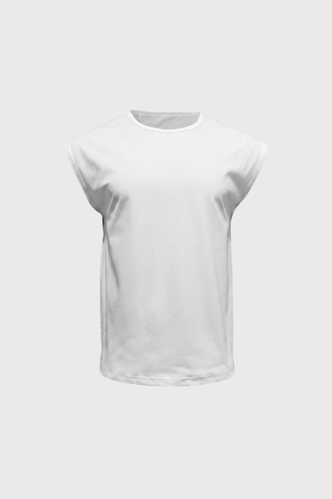 Men's Sleeveless T Shirt Boxy Crew Neck Casual Top