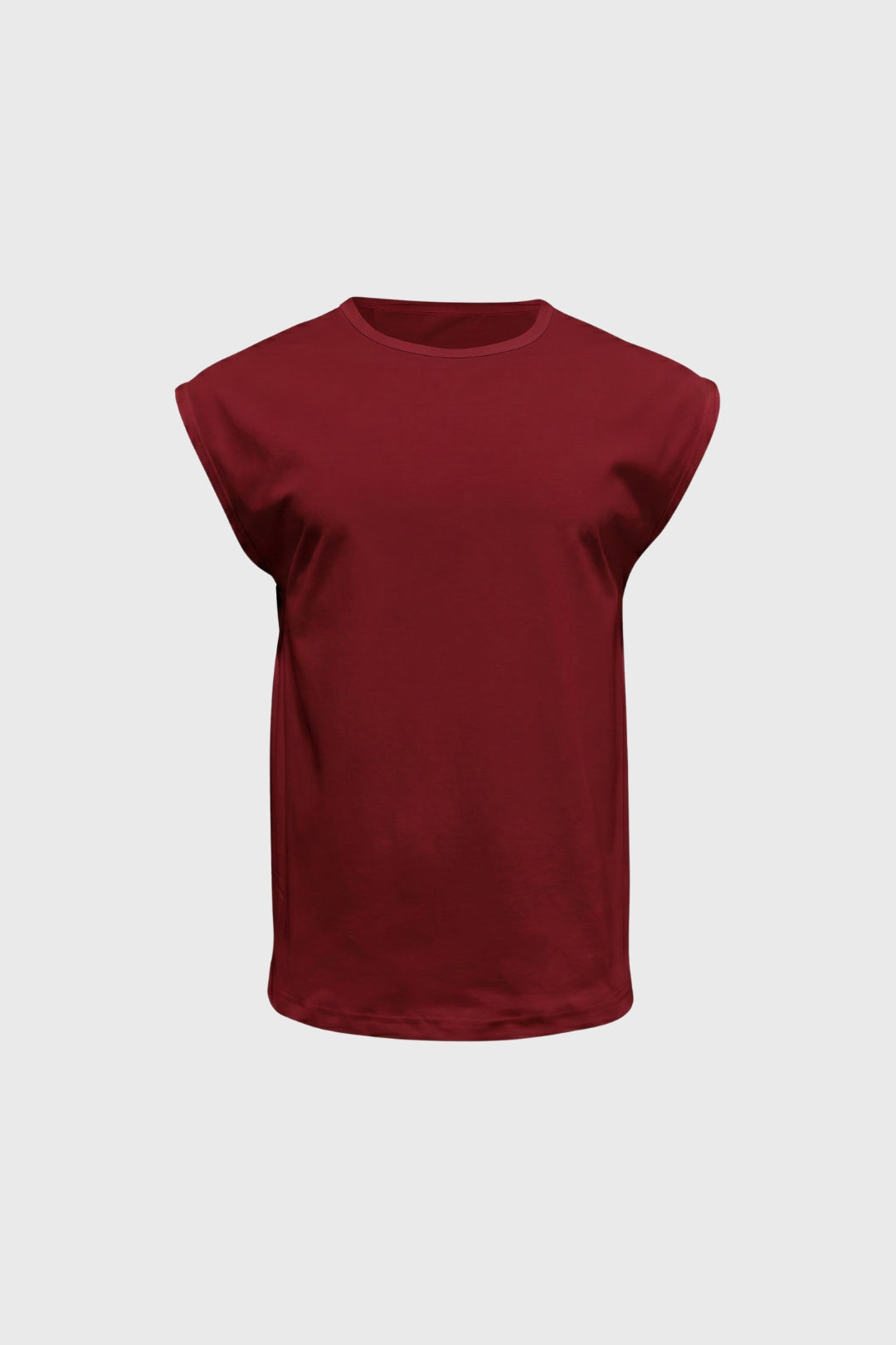 Men's Sleeveless T Shirt Boxy Crew Neck Casual Top