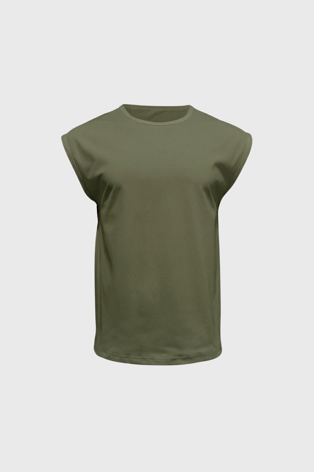 Men's Sleeveless T Shirt Boxy Crew Neck Casual Top