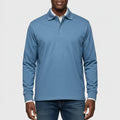 Men's Smart Casual Polo Shirt Long Sleeve Collared Top
