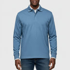 Men's Smart Casual Polo Shirt Long Sleeve Collared Top