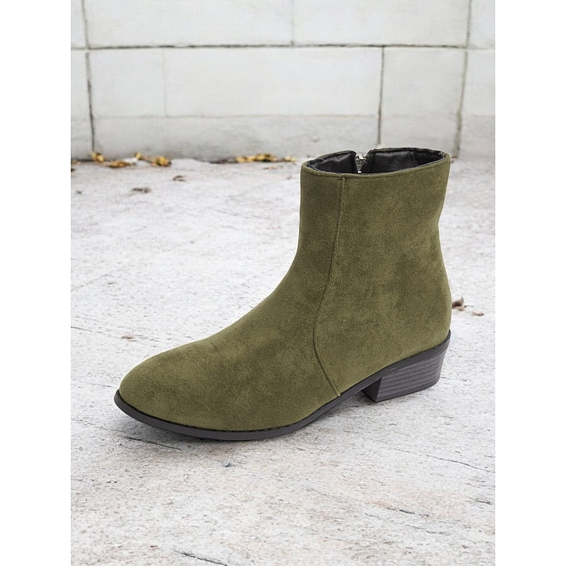 Women's Everyday Zip Booties with Walkable Heel