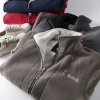 Men's Fleece Winter Jacket Full Zip High Collar Layer