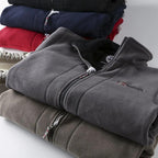 Men's Fleece Winter Jacket Full Zip High Collar Layer