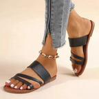 Women's Flat Multi-Strap Sandals – Easy Summer Slip-On
