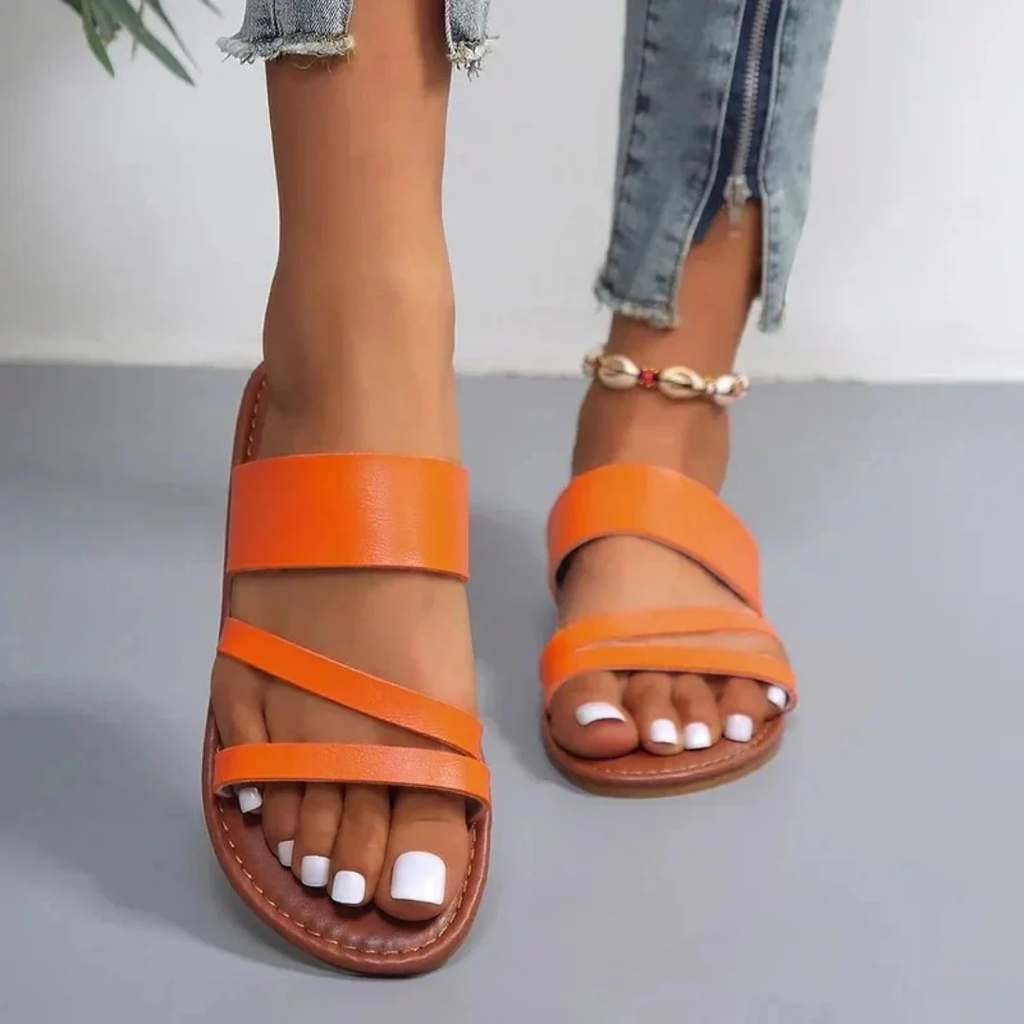 Women's Flat Multi-Strap Sandals – Easy Summer Slip-On