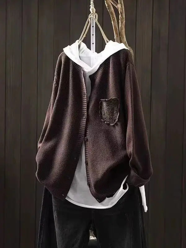 Women's Oversized Knit Cardigan Sweater