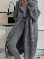 Women's Oversized Long Knit Cardigan
