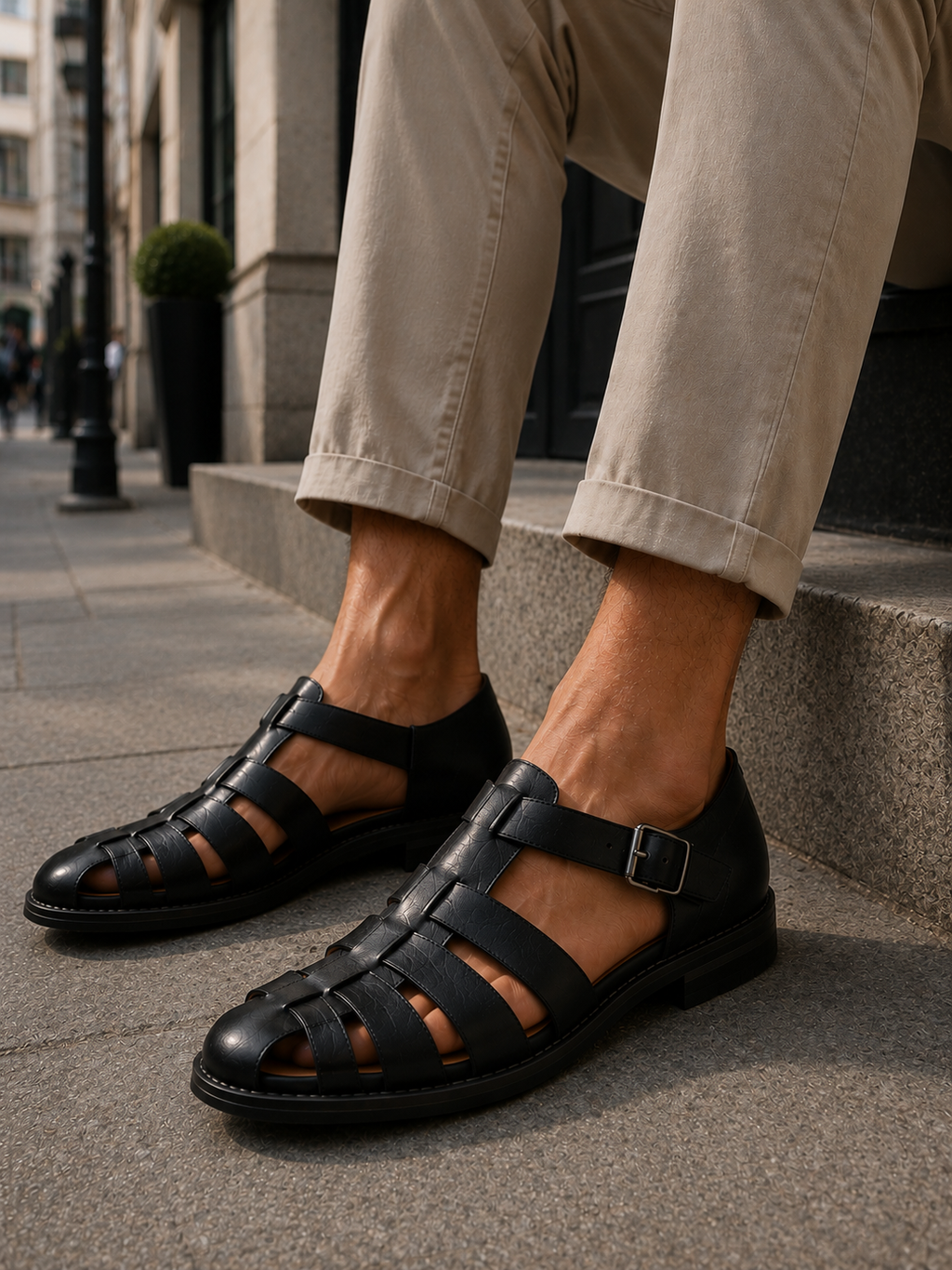 Men's Closed Toe Fisherman Sandals Classic Summer Footwear