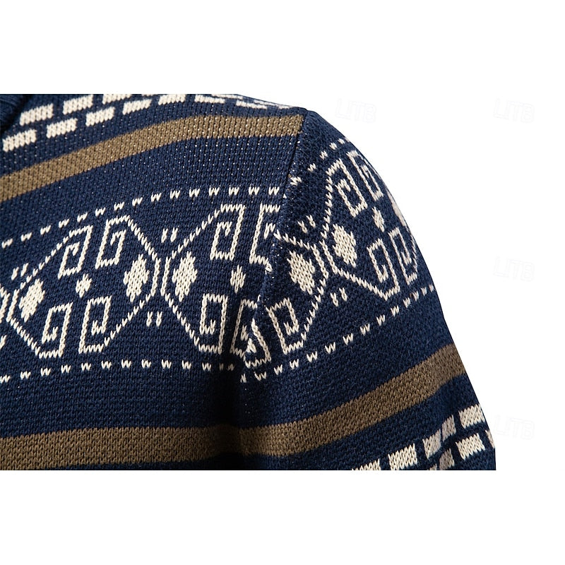 Women's Festive Fair Isle Zip Cardigan for Winter Weekends