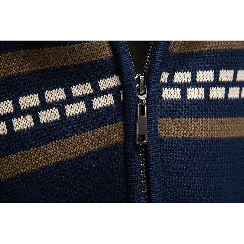 Women's Festive Fair Isle Zip Cardigan for Winter Weekends