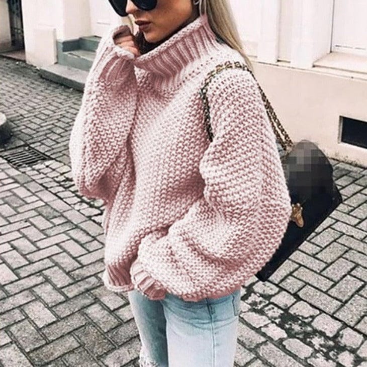 Women's Oversized Chunky Knit Turtleneck Sweater
