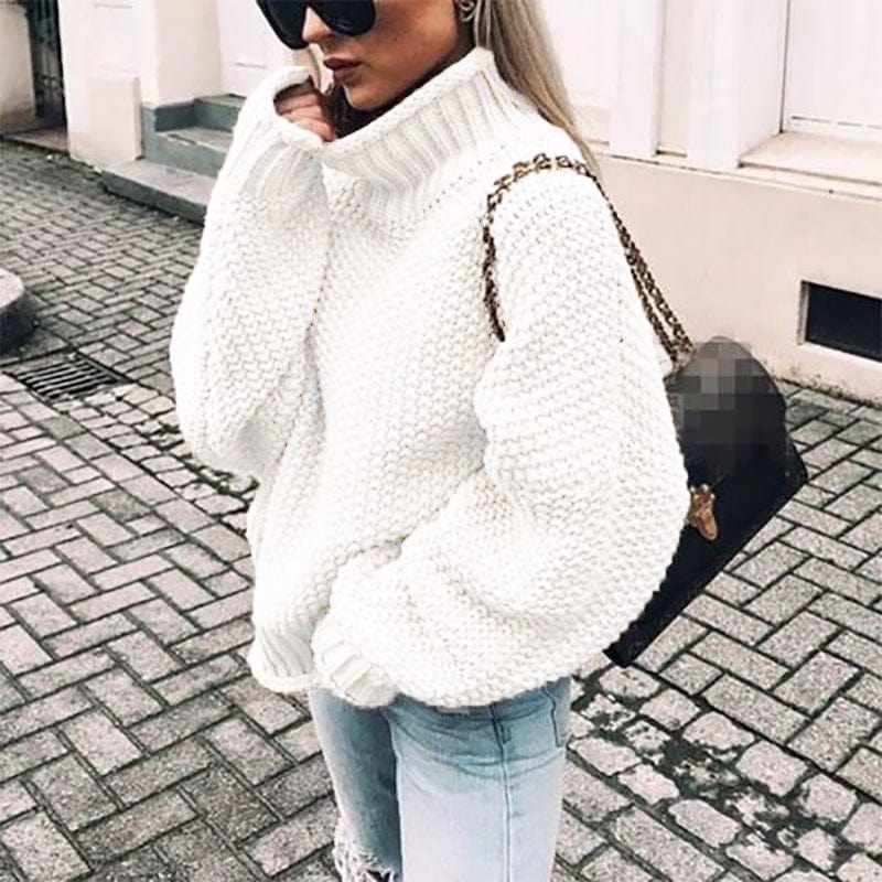 Women's Oversized Chunky Knit Turtleneck Sweater