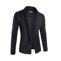 Men's Soft Shawl Neck Cardigan for Layering - Black