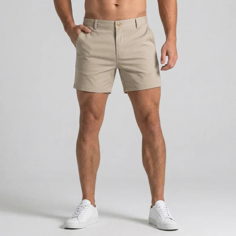 Men's Slim Fit Chino Shorts with Tailored Waist