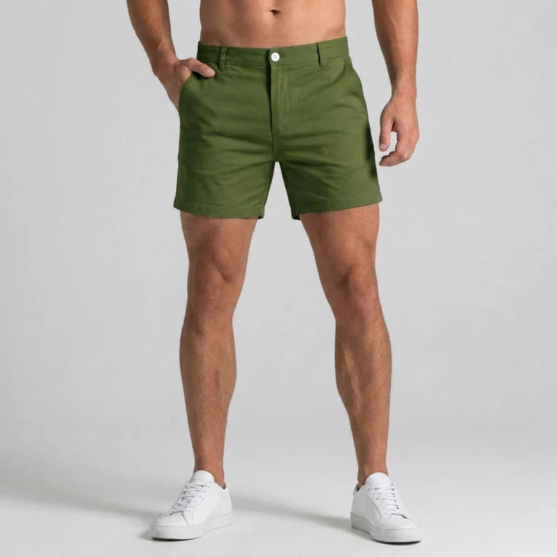 Men's Slim Fit Chino Shorts with Tailored Waist