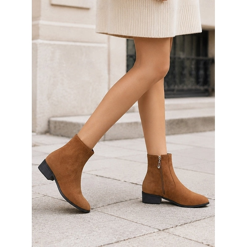 Women's Everyday Zip Booties with Walkable Heel