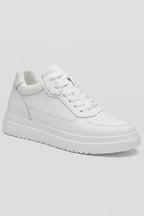Men's Sneakers Platform Sole Contrast Stitch Lace Up Shoes