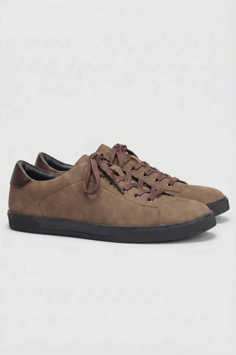 Men's Sneakers Low Top Lace Up Suede Finish Shoes