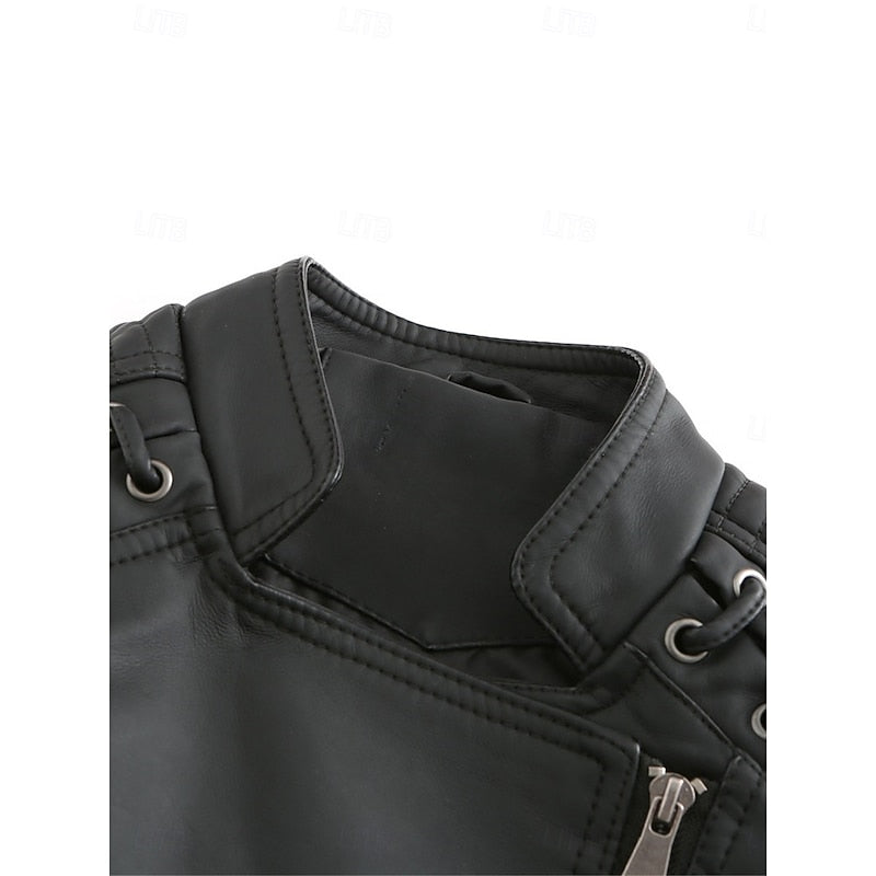 Women's Classic Fitted Biker Jacket