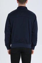 Men's Harrington Jacket Tartan Lined Zip Up Casual Outerwear