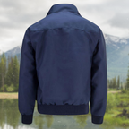 Men's Harrington Jacket Tartan Lined Zip Up Casual Outerwear