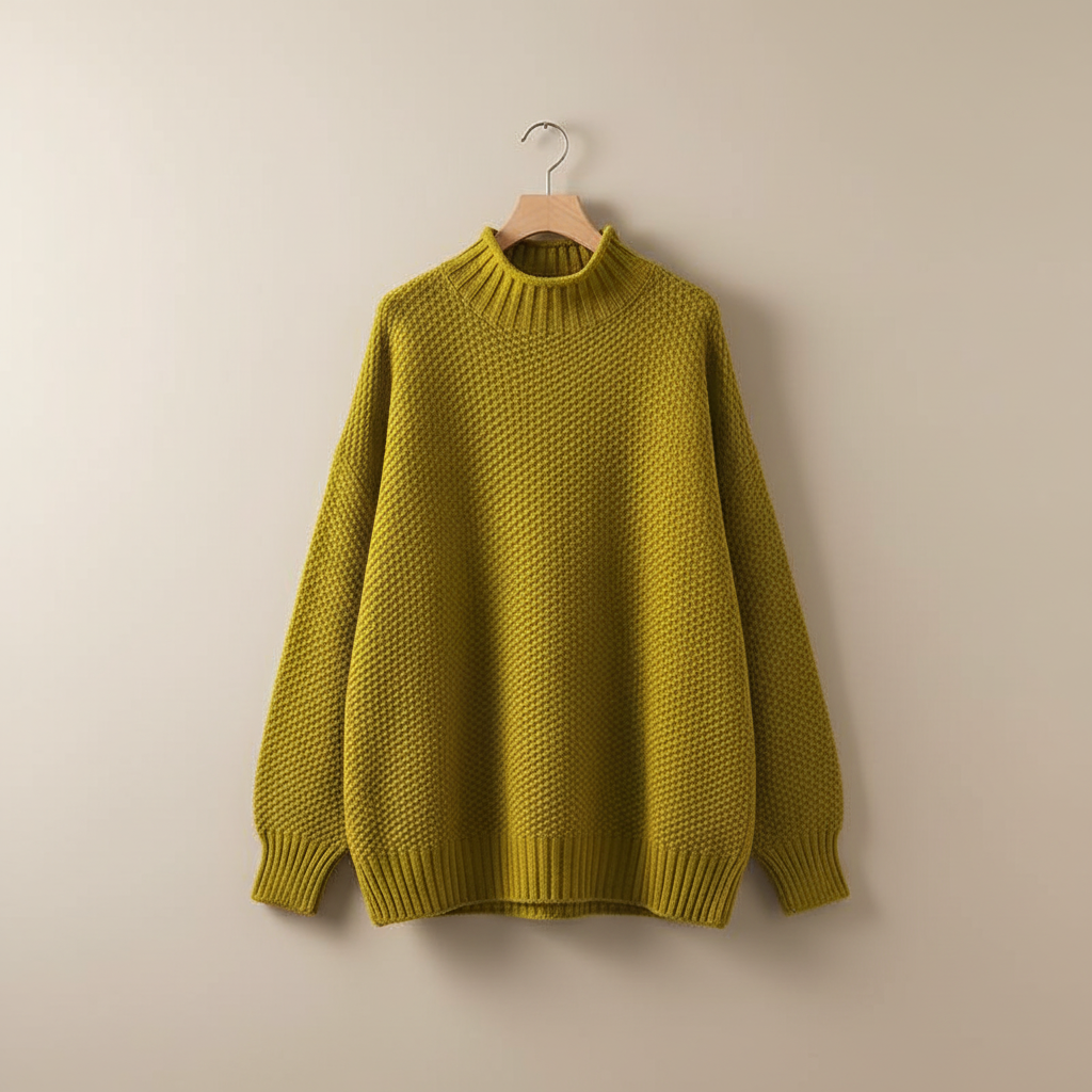 Women's Mock Neck Knit Pullover Sweater