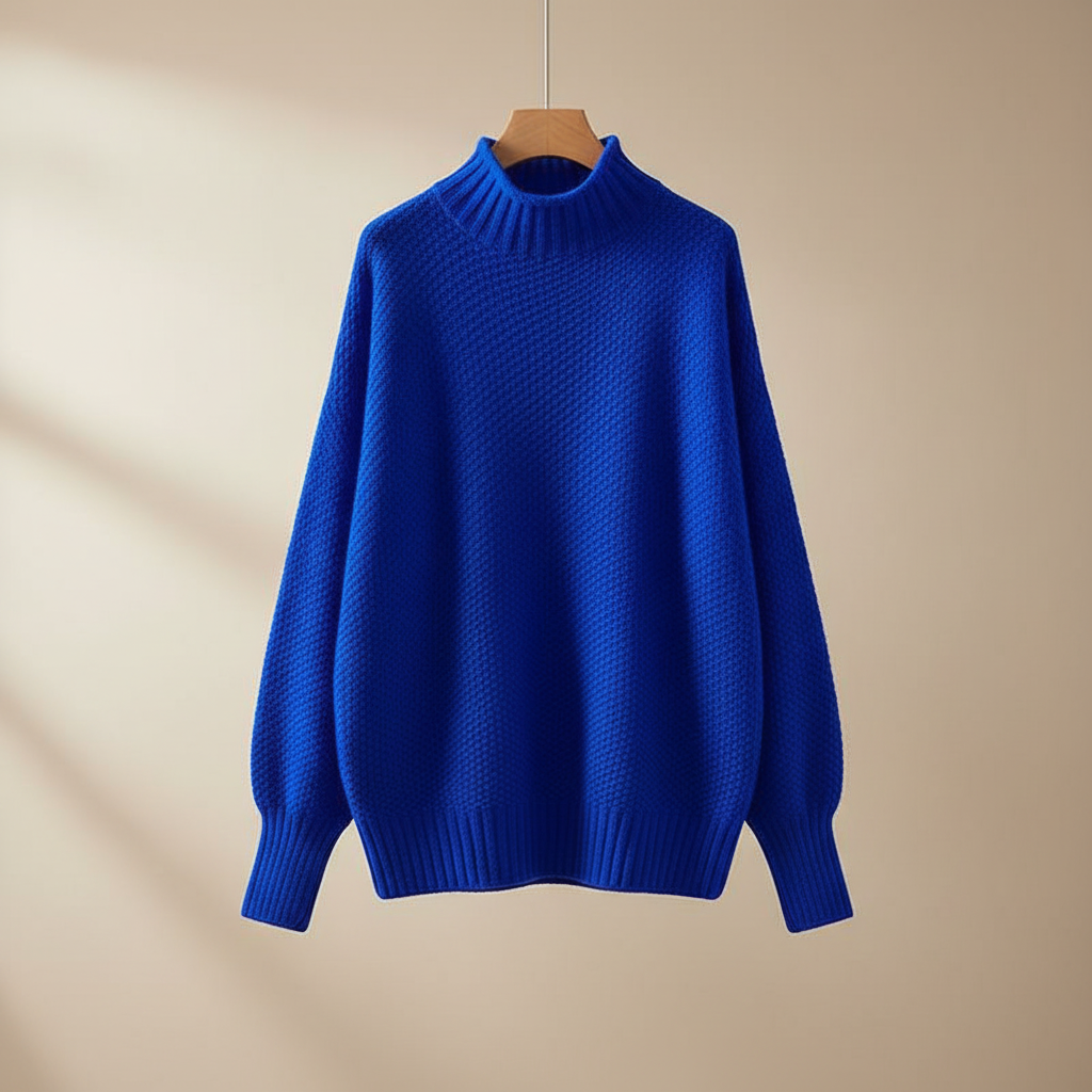 Women's Mock Neck Knit Pullover Sweater