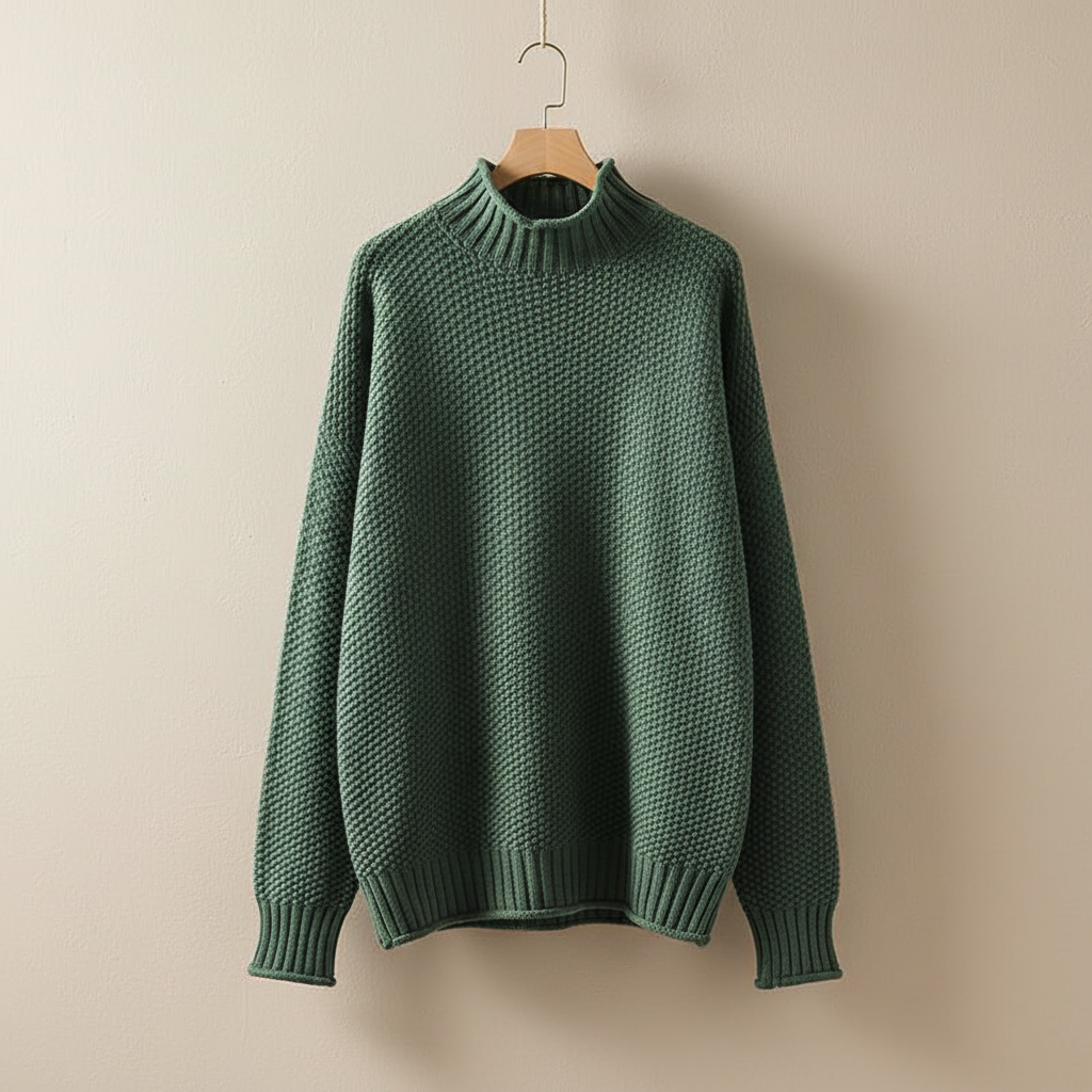 Women's Mock Neck Knit Pullover Sweater