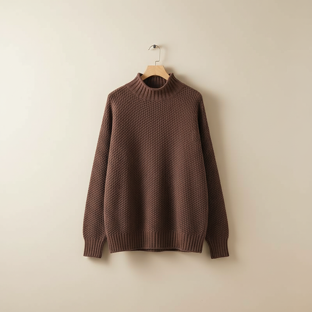 Women's Mock Neck Knit Pullover Sweater