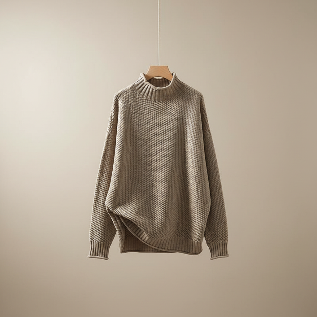 Women's Mock Neck Knit Pullover Sweater