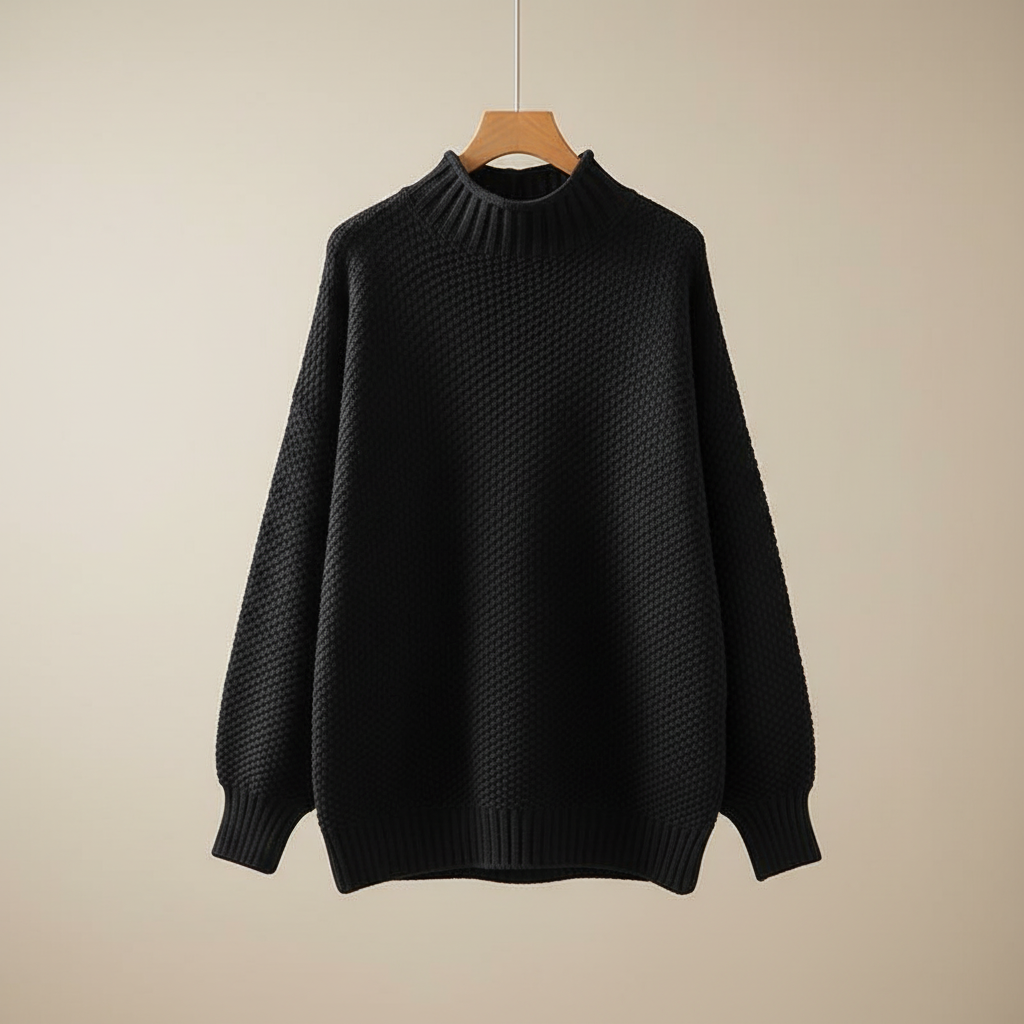 Women's Mock Neck Knit Pullover Sweater