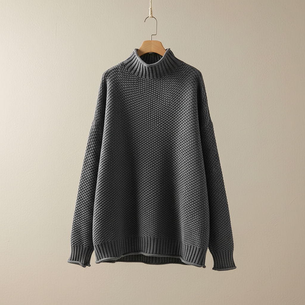 Women's Mock Neck Knit Pullover Sweater