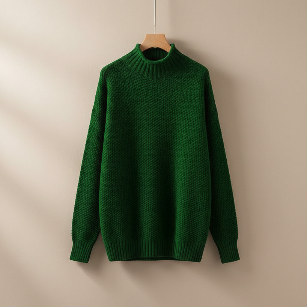 Women's Mock Neck Knit Pullover Sweater