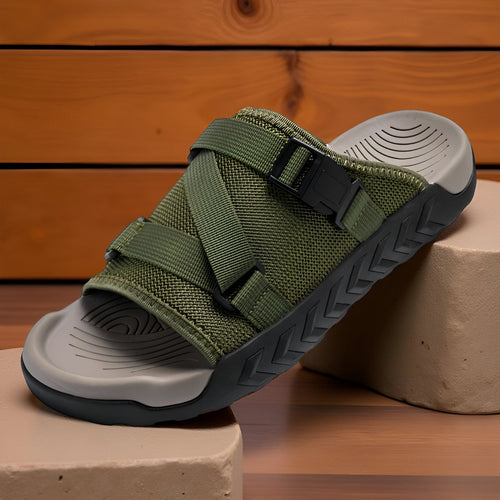 Men's Adjustable Strap Outdoor Sandals With Cushioned Footbed