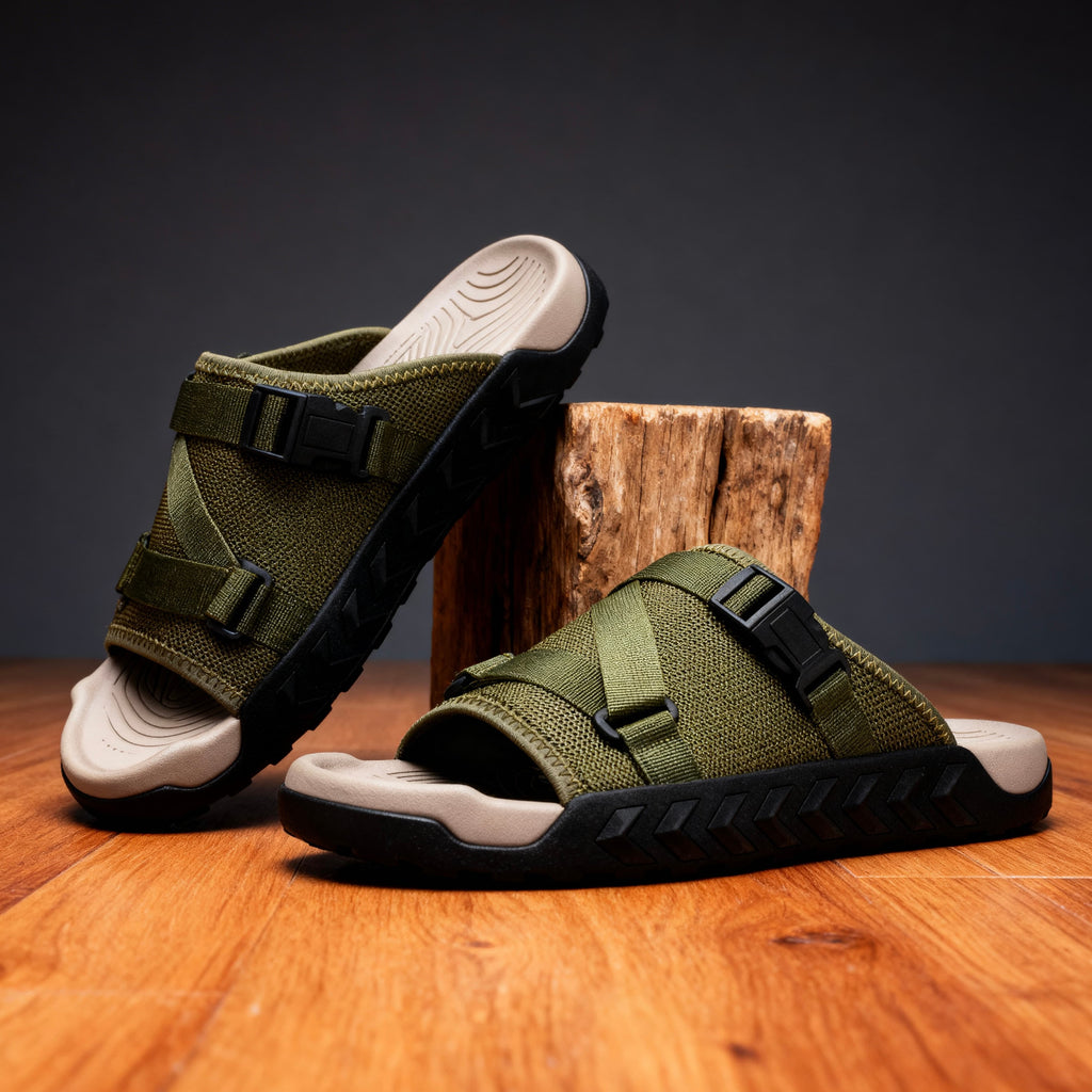 Men's Adjustable Strap Outdoor Sandals With Cushioned Footbed