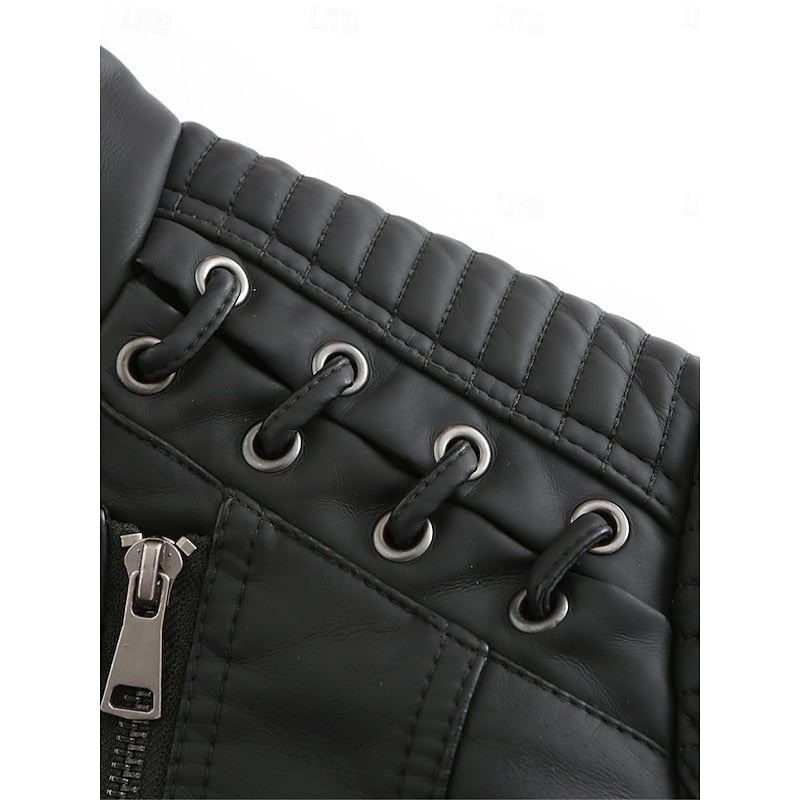 Women's Classic Fitted Biker Jacket