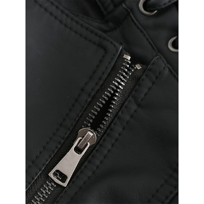 Women's Classic Fitted Biker Jacket