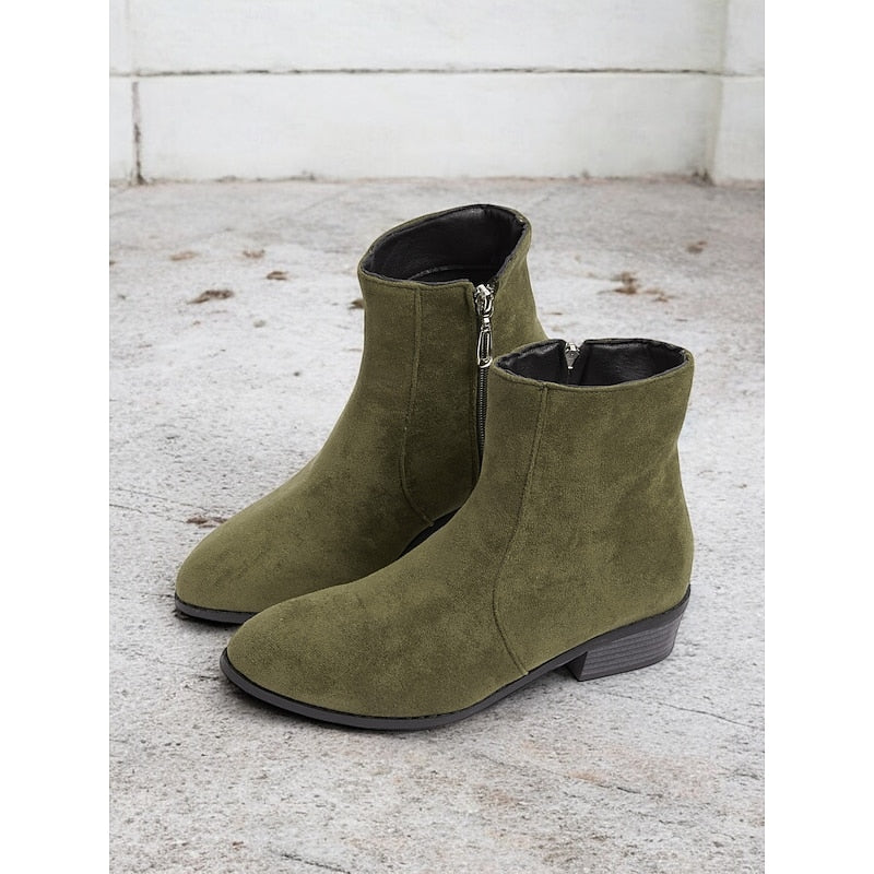 Women's Everyday Zip Booties with Walkable Heel