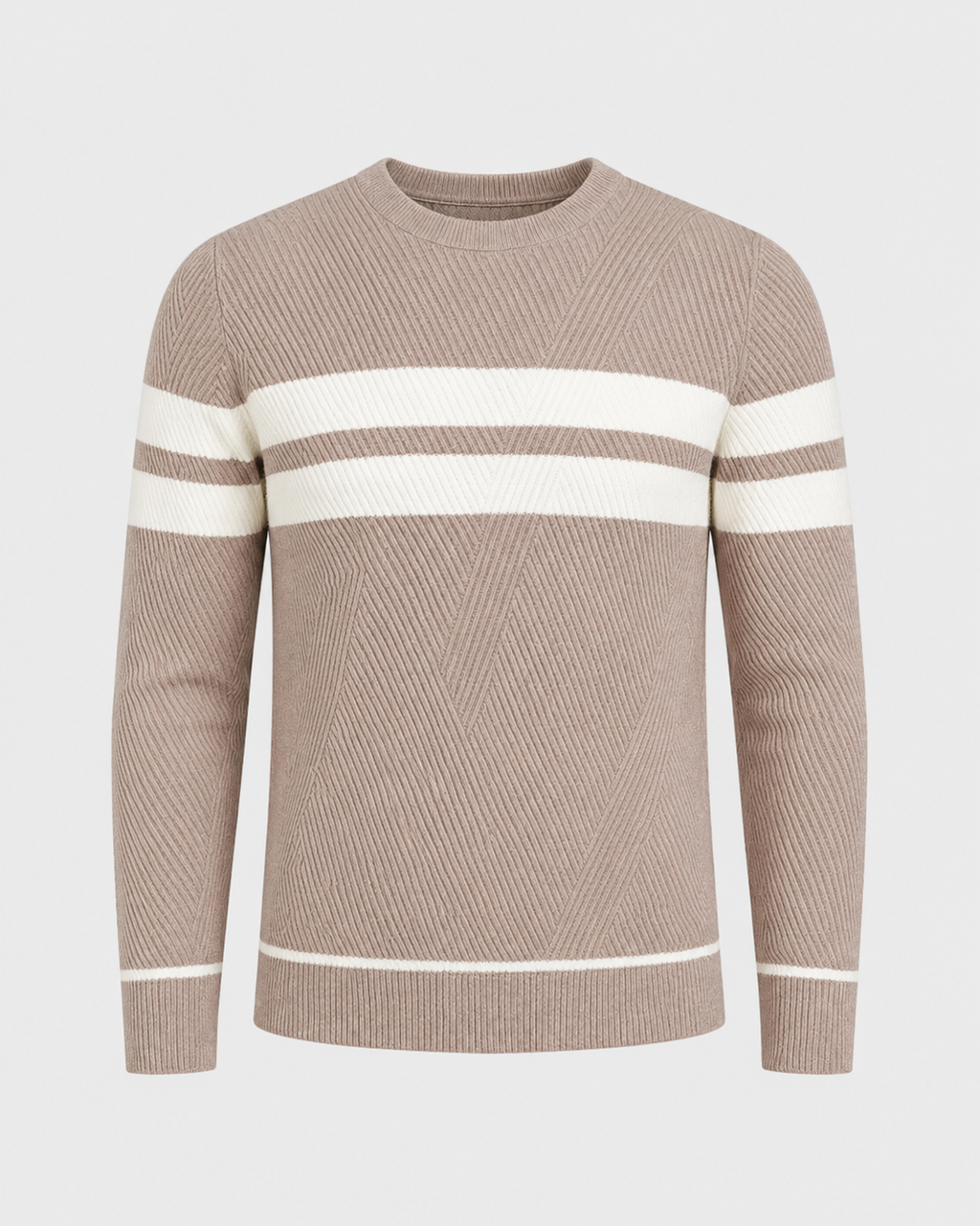 Men's Textured Crew Neck Sweater Refined Everyday Knit