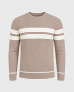Men's Textured Crew Neck Sweater Refined Everyday Knit