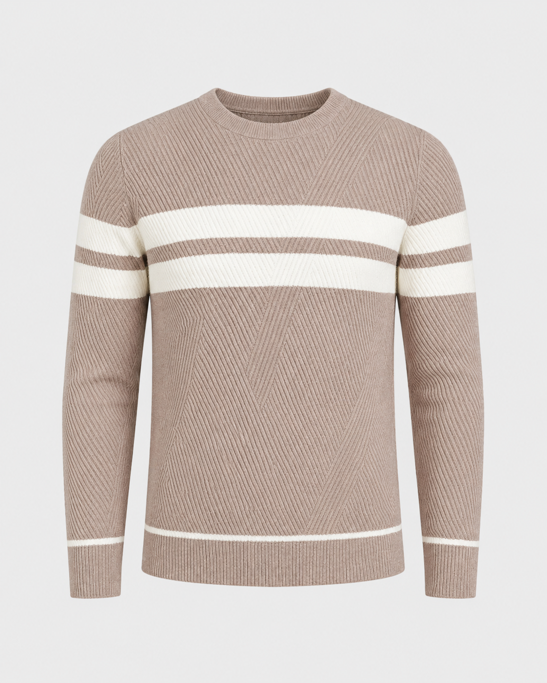 Men's Textured Crew Neck Sweater Refined Everyday Knit