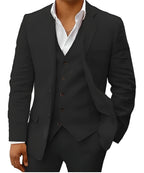 Men's Three Piece Notch Lapel Tailored Wedding Suit