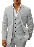 Men's Three Piece Notch Lapel Tailored Wedding Suit
